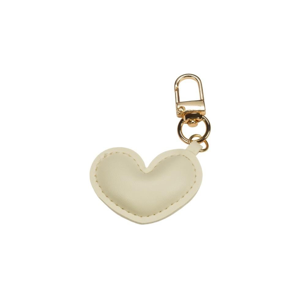 CHARMS CUORE PELLE T.4CM BEIGE